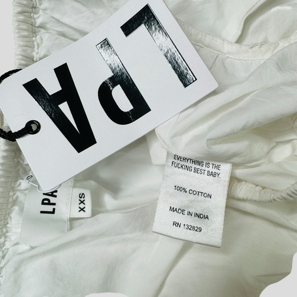 REVOLVE LPA Ivory Eyelet Ruffle Embroidered Crop Top Size XXS - Picture 5 of 5